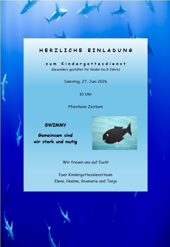 Kindergottesdienst SWIMMY - Gemeinsam sind wir stark und mutig