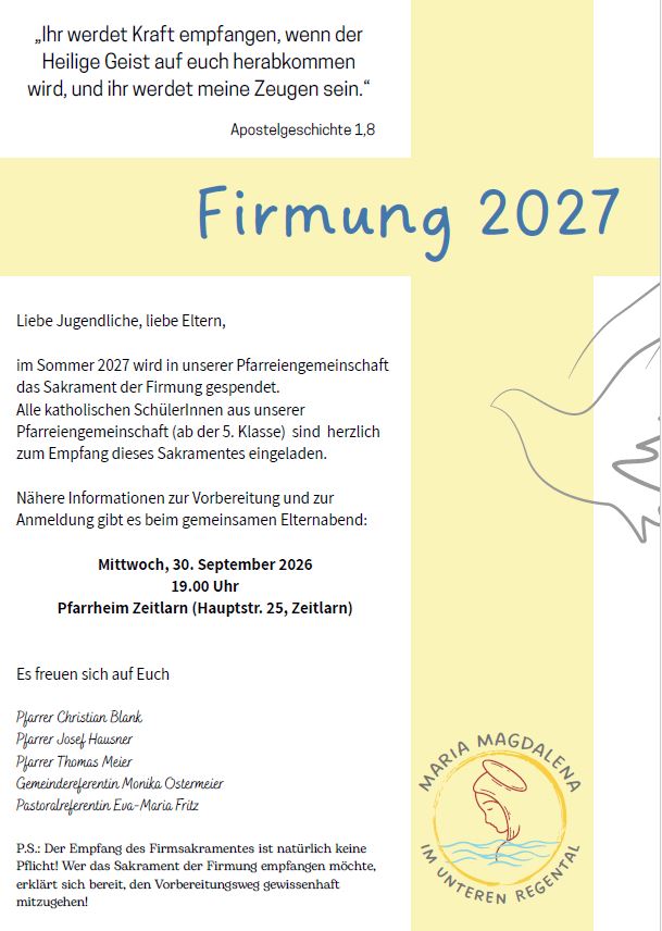 Elternabend zur Firmung 2027
